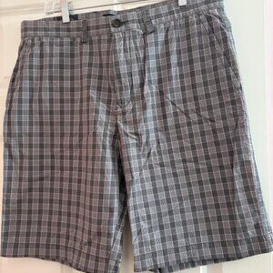 Tommy Hilfiger 100% Cotton Shorts, 36W 10" inseam, grey plaid